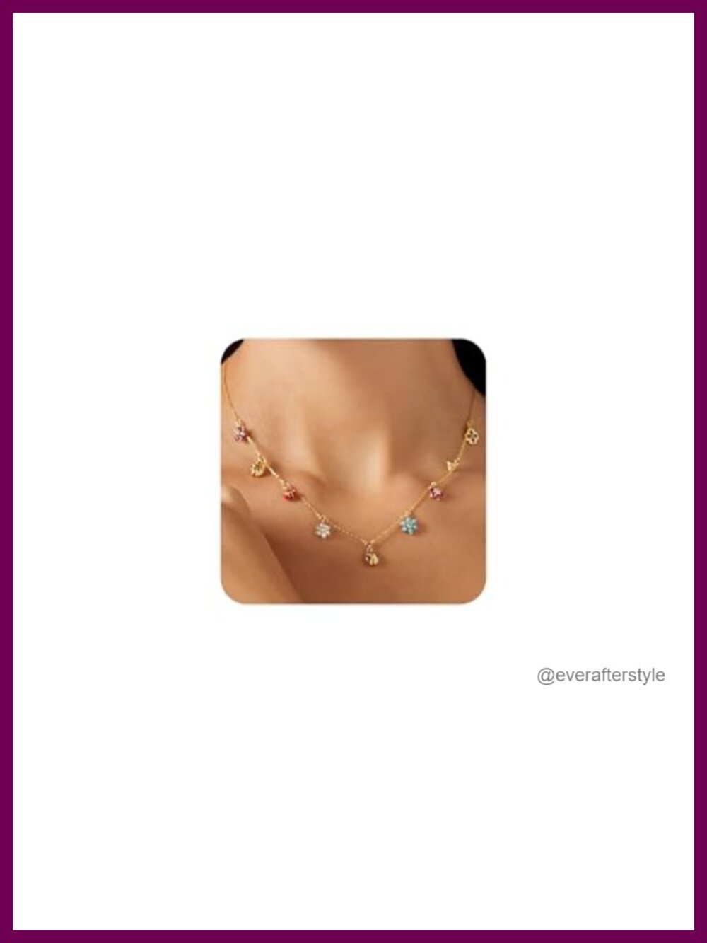 18K Gold Plated Ladybug Pendant Necklace with Zirconia Crystal